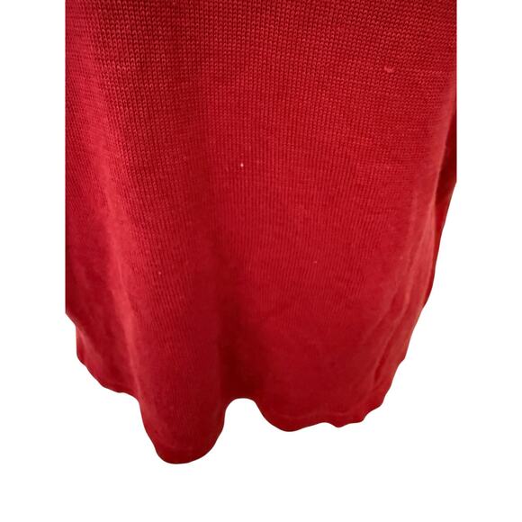 Vintage Chaus Petites 100% Silk Red Rounded Neck Pullover. M - Picture 5 of 9